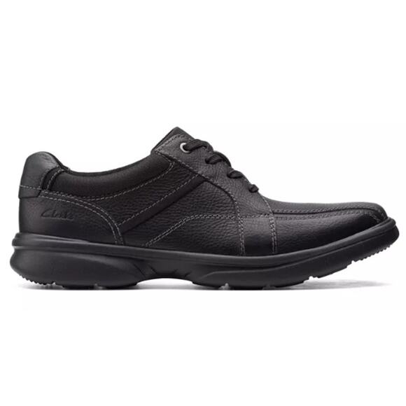 Clarks - Bradley Walk, Black Tumbled Leather, Size 10, New in Box - Picture 1 of 5